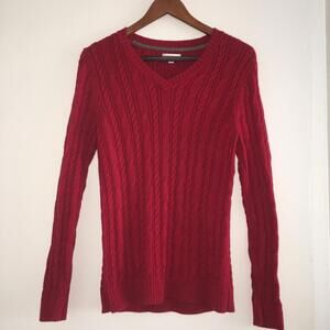 ✨SOLD✨ Croft & Barrow Red Cable Knit Sweater